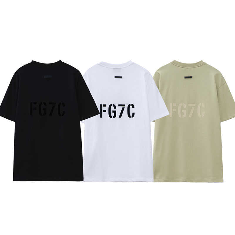 ESS Tees T-Shirts fashion clothing Fog FEARs OF GOD Season 7 fg7c Mens Womens loose couple casual round neck flocking letter short sleeve T-shirt, Matcha green
ESS Tees T-Shirts fashion clothing Fog FEARs OF GOD Season 7 fg7c Mens Womens loose couple casual round neck flocking letter short sleeve T-shirt, Matcha green