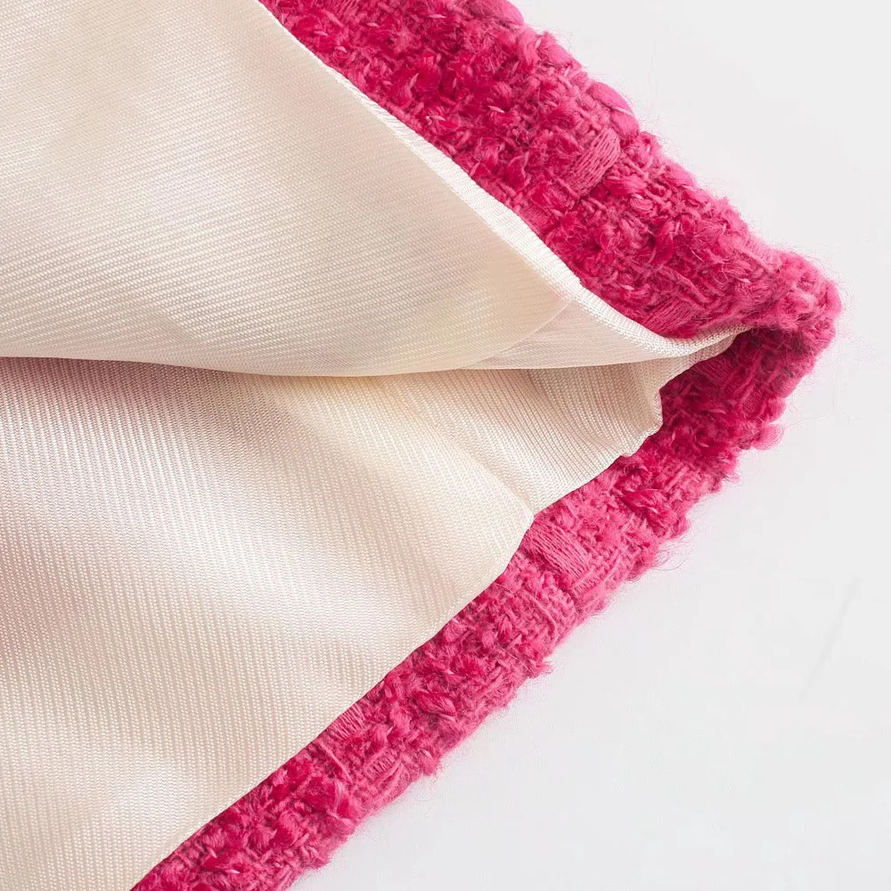 Women's Suits Blazers elegant texture double breasted tweed suit long sleeved pocket jacket fashionable street top 231116