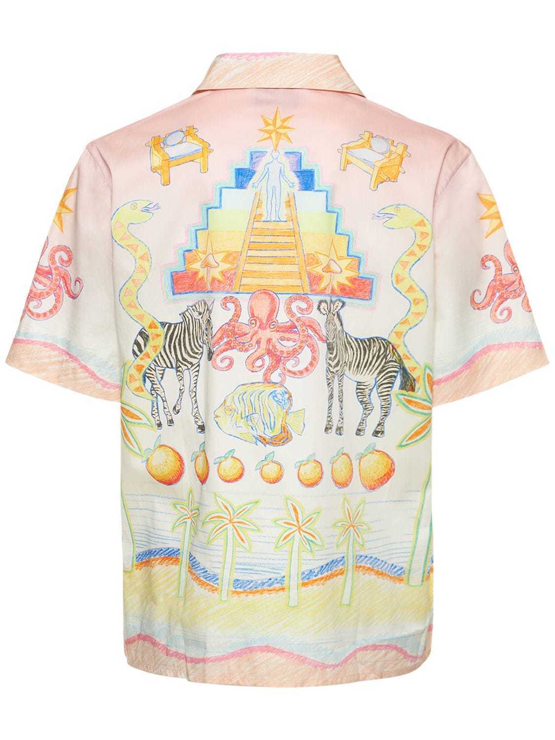 New Casablanca Zebra Zoo Print Shirt Loose Fitting Men and Women Trendy Short Sleeved Shirts Casablanc Polos, Pink
New Casablanca Zebra Zoo Print Shirt Loose Fitting Men and Women Trendy Short Sleeved Shirts Casablanc Polos, Pink