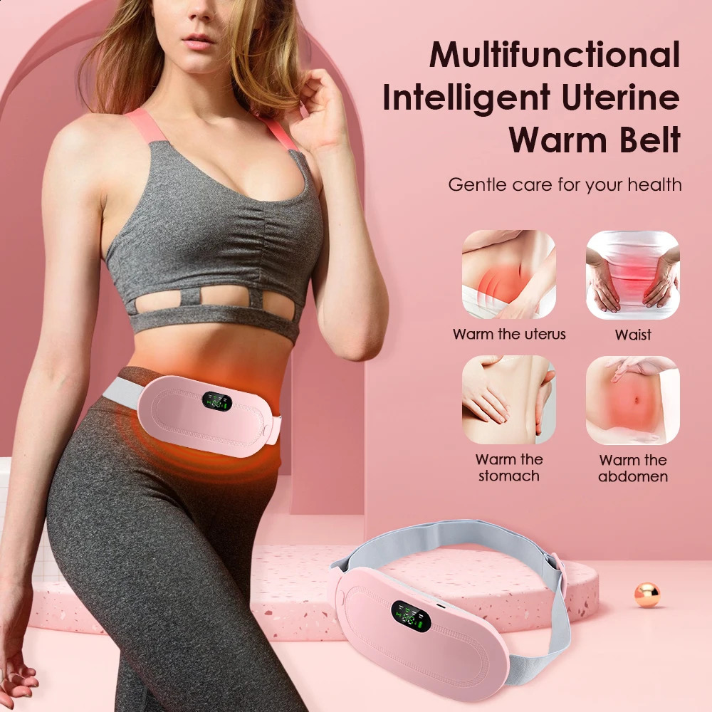 Portable Slim Equipment USB Uterine Warm Belt Pain Relief Menstrual Abdomen Stomach Back Waist Infrared Heating Compress Vibration Massager Brace 2311
