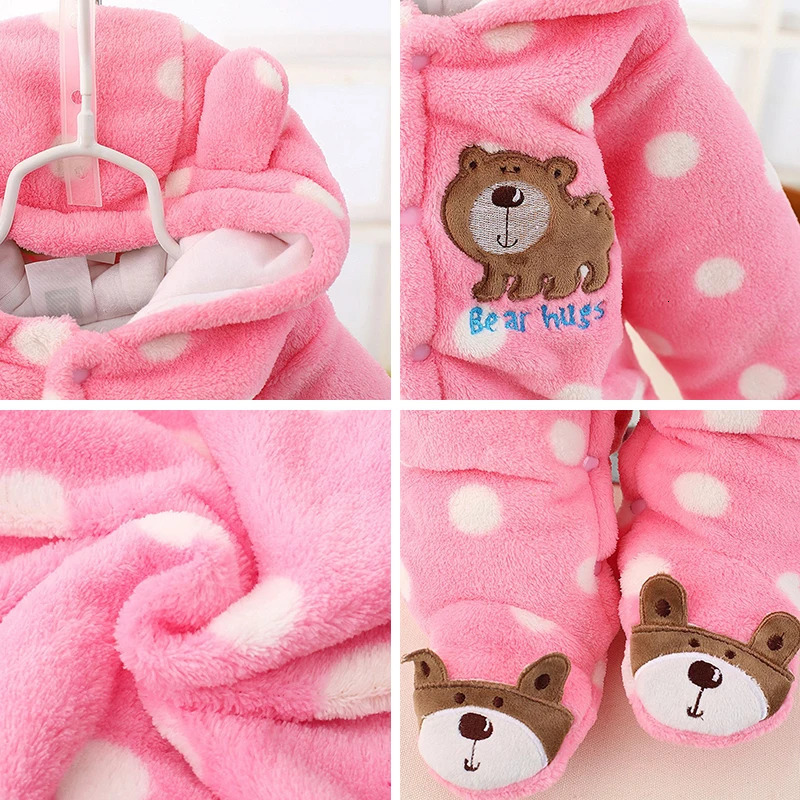 Sleeping Bags Baby Girl Boy Clothes for born Winter Jumpsuit Kid Fleece Overalls Warm Hooded Bag Foot Romper Children 231116