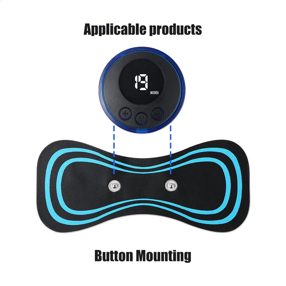 Massaging Neck Pillowws EMS Neck Stretcher Patch Back Massager Sticker Muscle Stimulation Pulse Patches Fitness Massagead Neck Body Pain Relief Tools 