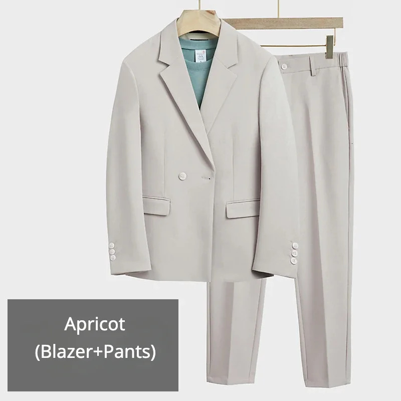 Men's Suits Blazers BlazerPants High Quality Fashion Casual Suit Korean Style Slim Jacket Trousers 2 Piece Set Wedding Dress Party S5XL 231116
