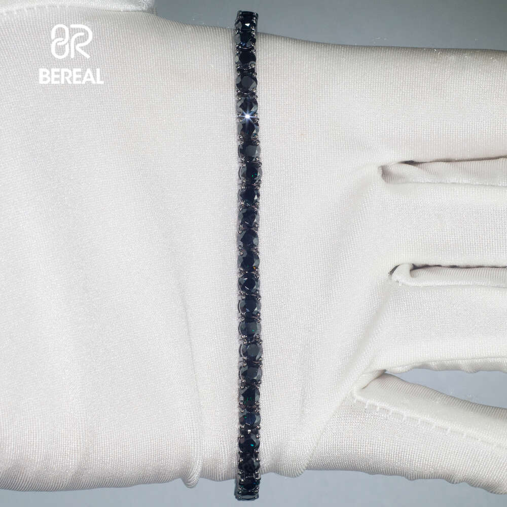 New Design Black Vvs Moissanite Tennis Chain Necklace Pass Tester Iced Out Dia Sier Bracelet For Men Women