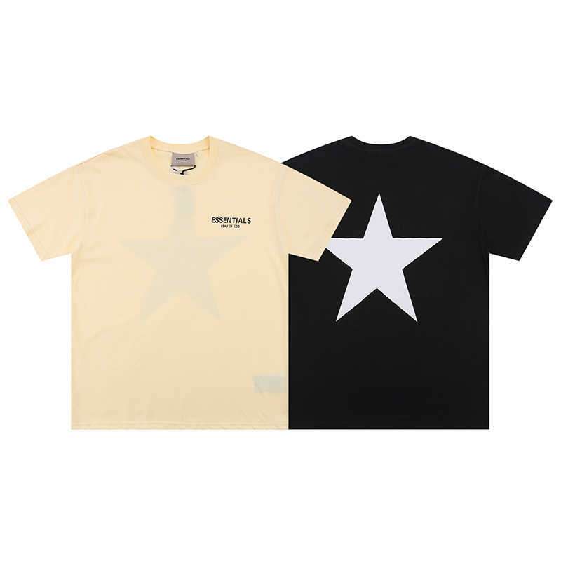 ESS Tees T-Shirts fashion clothing Fog FEARs OF GOD ESSEN double thread five pointed star Mens Womens loose couple Casual Short Sleeve T-Shirt, Black
ESS Tees T-Shirts fashion clothing Fog FEARs OF GOD ESSEN double thread five pointed star Mens Womens loose couple Casual Short Sleeve T-Shirt, Black