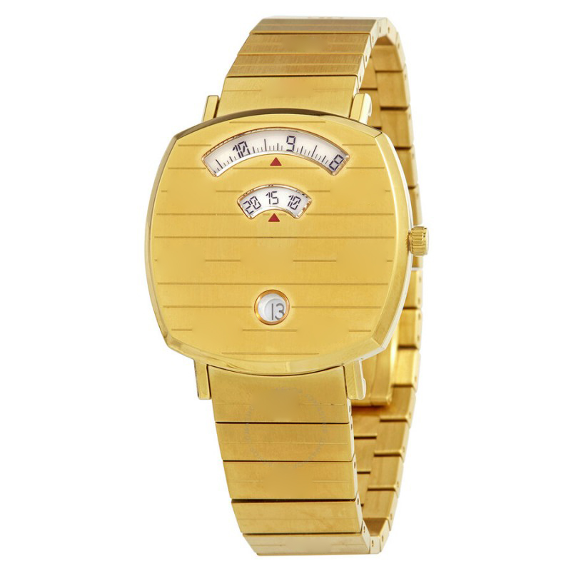 Fashionable retro gold barrel shaped watch, neutral quartz European and American watch, with a diameter of 35mm