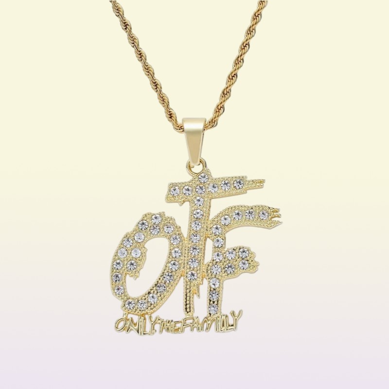 iced out only the family pendant necklace for men women luxury designer mens bling diamond letter pendants letters gold