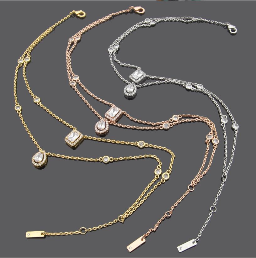 Tennis High quality luxury jewelry Square Diamond Water Drop Diamond Double Layer Foot Chain Women's Foreign Trade Chain with Diamond Foot Chain
Tennis High quality luxury jewelry Square Diamond Water Drop Diamond Double Layer Foot Chain Women's Foreign Trade Chain with Diamond Foot Chain