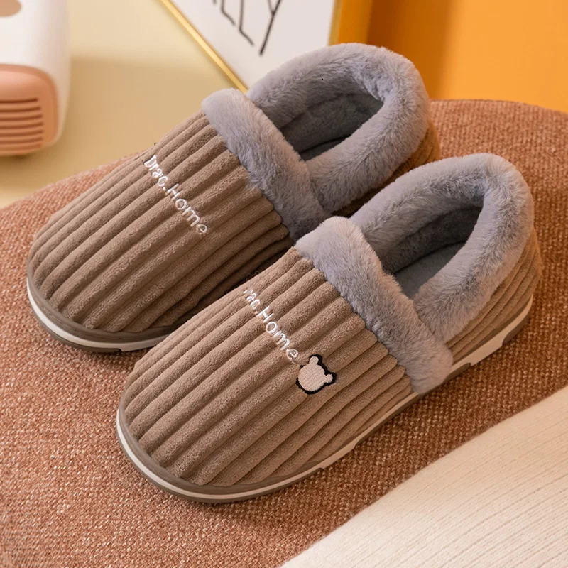 Slippers Warm Home for Men Winter Thicken Plush Shoes Male Flip p Couples Indoor Casual Non Slip New Soft Furry Slides 231115