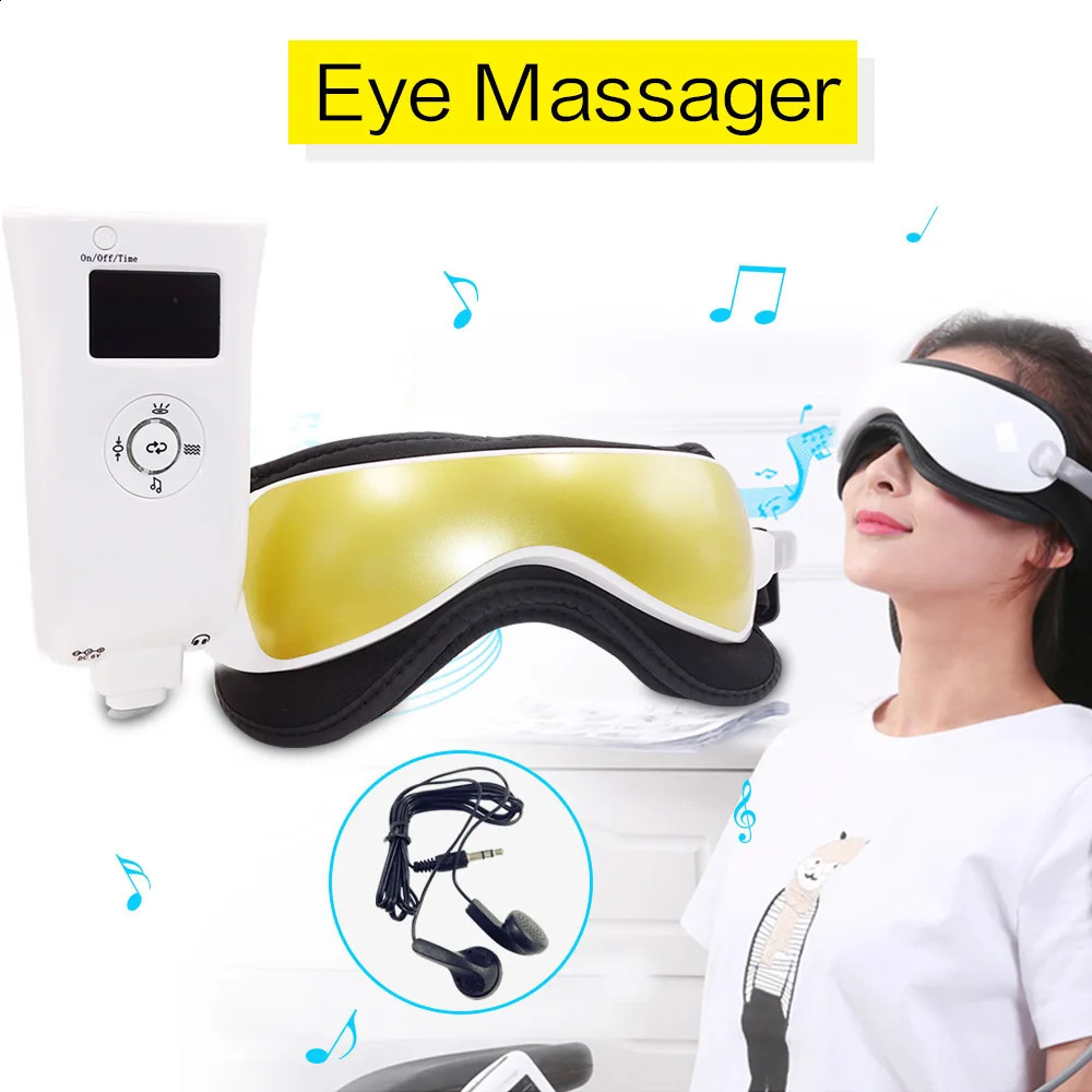 Eye Massager Eye Massager Heated Massaging Goggles Music Magnetic Air Pressure Eye Massager Anti Aging Electric Glasses Device Health Care 231115