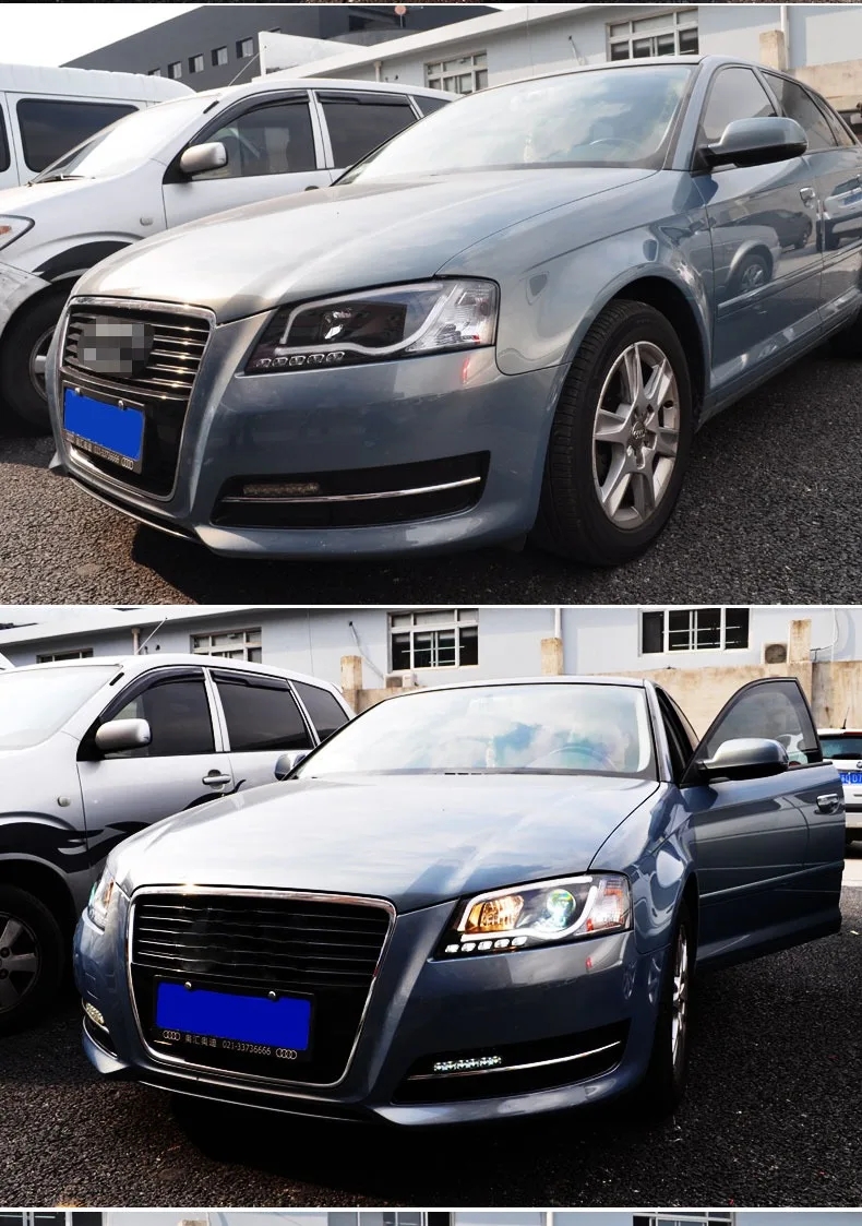 Car Front Light for AUDI A3 2008-2012 S3 LED Auto Headlight Assembly Upgrade Angel Eye Daytime Lights Dynamic Signal Lamp