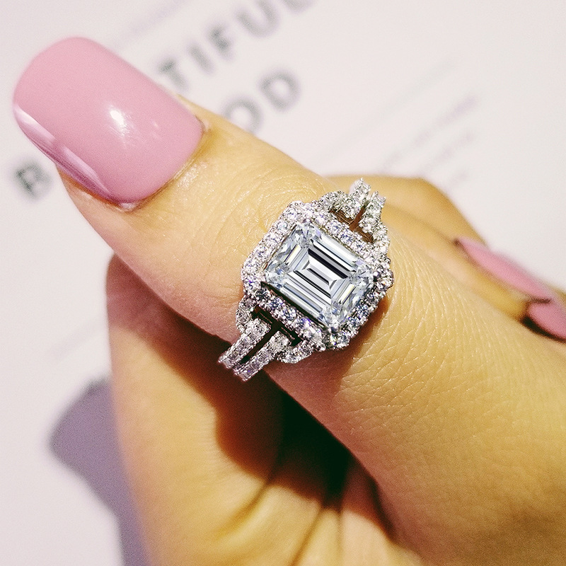 Emerald Cut Diamond ring 925 Sterling silver Engagement Wedding Band Rings for women Bridal Promise Party Jewelry Gift
Emerald Cut Diamond ring 925 Sterling silver Engagement Wedding Band Rings for women Bridal Promise Party Jewelry Gift