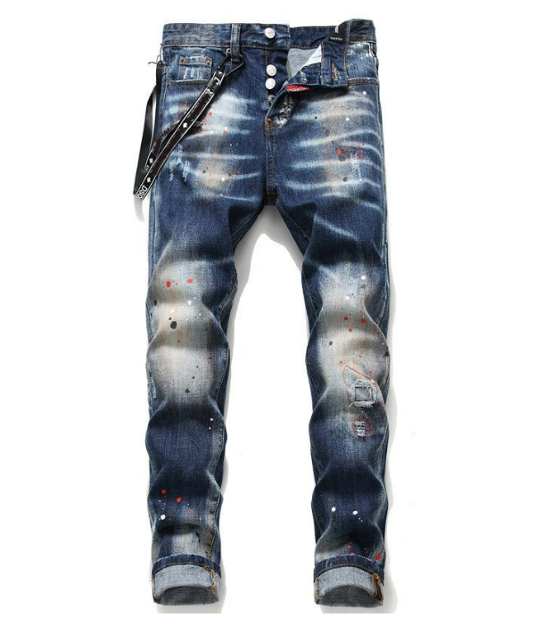 Men's Jeans Dsquare European and American Luxury Designer d2 Slim Fit Elastic Embroidery Pants Fashion Swing Paint Clothing US Size 28-38 YRZP, 10
Men's Jeans Dsquare European and American Luxury Designer d2 Slim Fit Elastic Embroidery Pants Fashion Swing Paint Clothing US Size 28-38 YRZP, 10