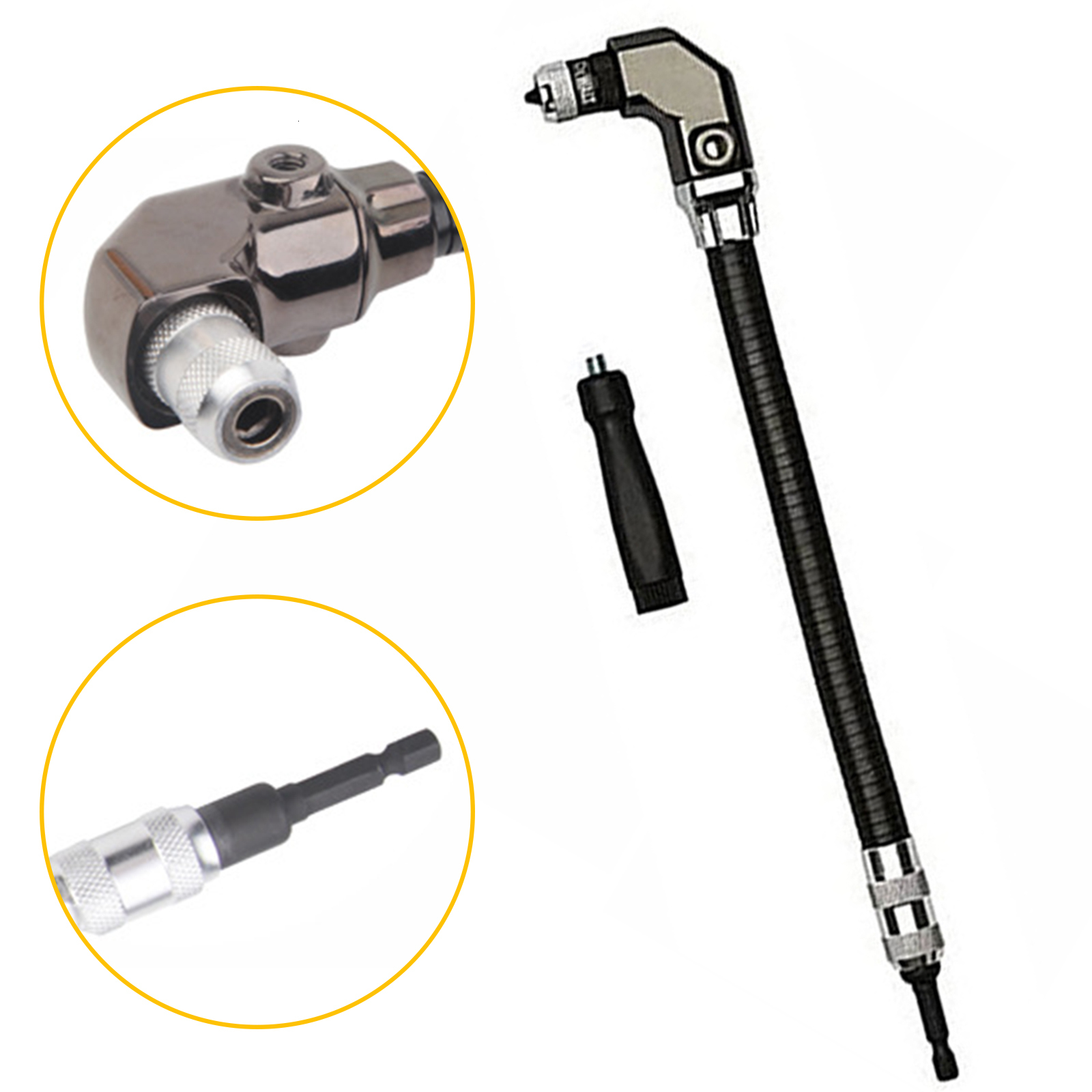 Screwdrivers 90 Degree Electric Drill Chuck Right Angle Corner Woodworking Tool Flexible Shaft Extension Rod Screwdriver 230414