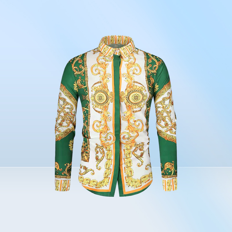 Mens Shirts seestern Brand clothing Dress shirts 3D print shirts men long sleeve party club designer tops man nightclub snake