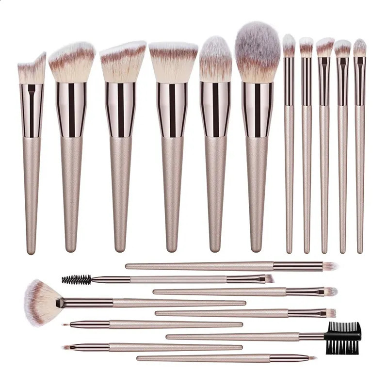 Makeup Tools Champagne Makeup Brushes Set for Women Cosmetic Foundation Powder Blush Eyeshadow Kabuki Blending Make Up Brush Beauty Tools 231115