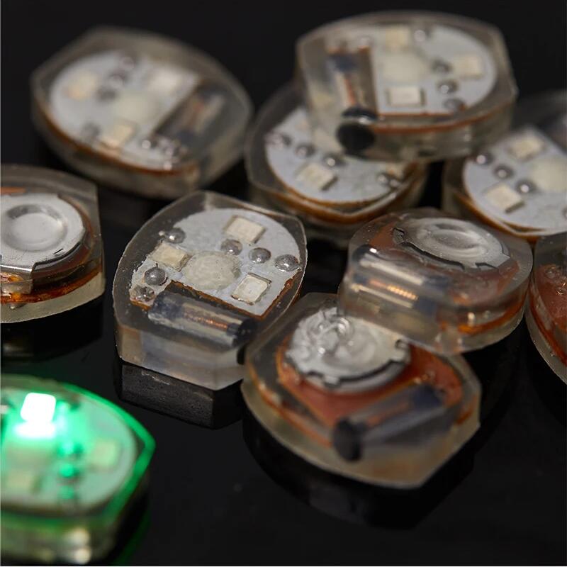 100Pcs Shoe Light Movement Electronics Lamp Accessories Vibrating Light Hole Shoes Lamp Parts DIY LED Glittering Decorations D2.0