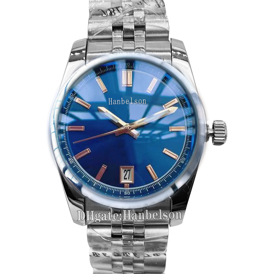 Women watch Blue dial Metal all steel strap Female watch Quartz movement 36mm Gift Wristwatches