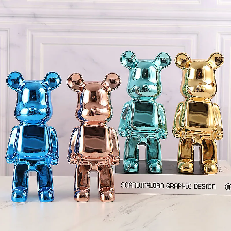 Decorative Objects Figurines 26cm 400 Bear Statues and Sculptures Figure Ornaments Living Home Decor Christmas 221231