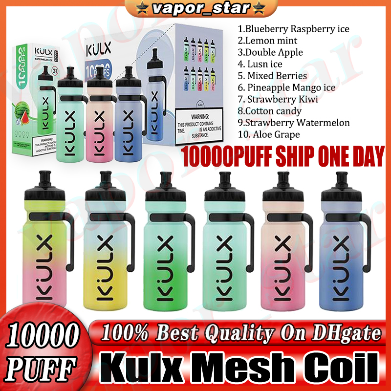 Kulx 10000 puff 10000 Disposable E Cigarettes Airflow Control Device 6 Colors RGB Light 0% 2% 3% 5% Optional 10K Puffs Vape Pen 10 Flavors VS randm tornado 10000
Kulx 10000 puff 10000 Disposable E Cigarettes Airflow Control Device 6 Colors RGB Light 0% 2% 3% 5% Optional 10K Puffs Vape Pen 10 Flavors VS randm tornado 10000