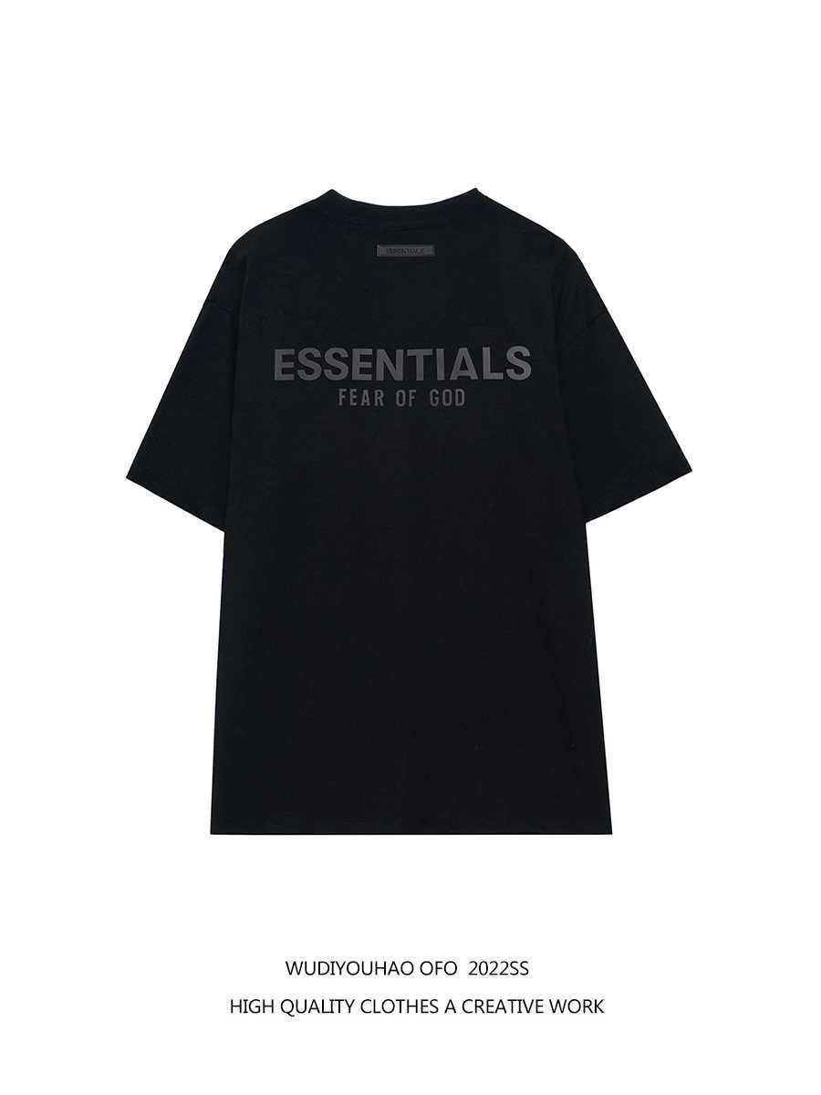 ESS Tees T-Shirts Luxury Designer fashion clothing FEARs OF GOD ESSEN American style high street fashion brand glue pressed short sleeve T-shirt fog summer couple, Black (front letter)
ESS Tees T-Shirts Luxury Designer fashion clothing FEARs OF GOD ESSEN American style high street fashion brand glue pressed short sleeve T-shirt fog summer couple, Black (front letter)