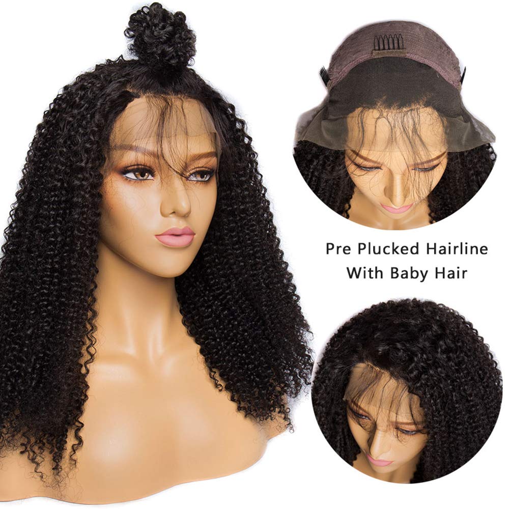 Kinky Curly Frontal Human Hair 4x4 5x5 6x6 7x7 13x4 13x6 360 Full Lace for Women Natural Color Pre Plucked Glueless Wigs