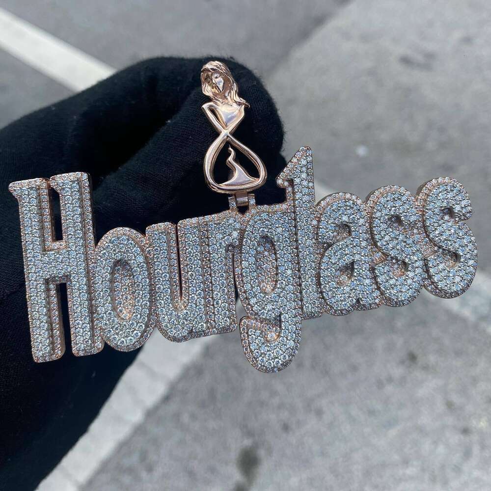 Fit Cuban k Chain Iced Out Sier Hiphop Jewelry Charm DIY Number Initial Necklace Custom vvs Moissanite Letter Pendant