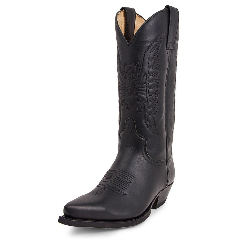 Men Western Cowboy Winter Leather Embroidered High Boots Couple Shoes Lightweight Comfortable Plus Size 35-482024 231116