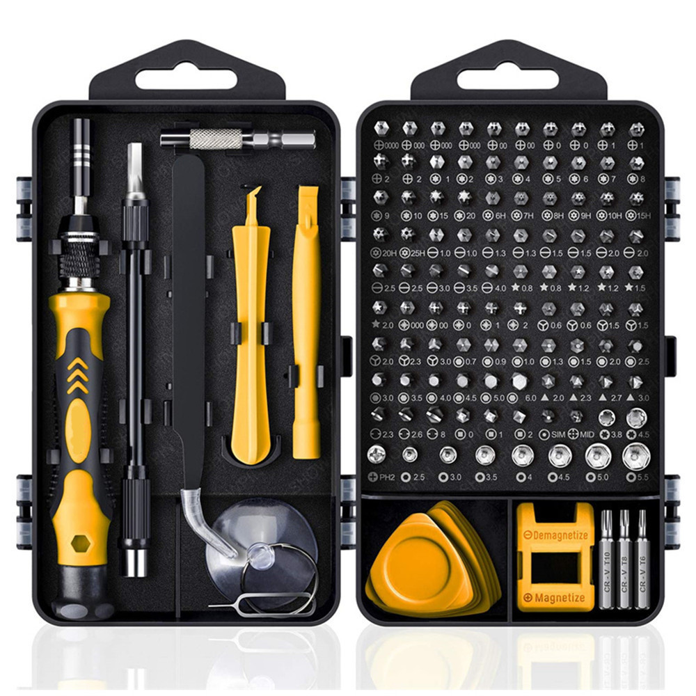Screwdrivers Computer Repair Kit 122 in 1 Magnetic Laptop Precision Set Small Impact Screw Driver with Case 230414