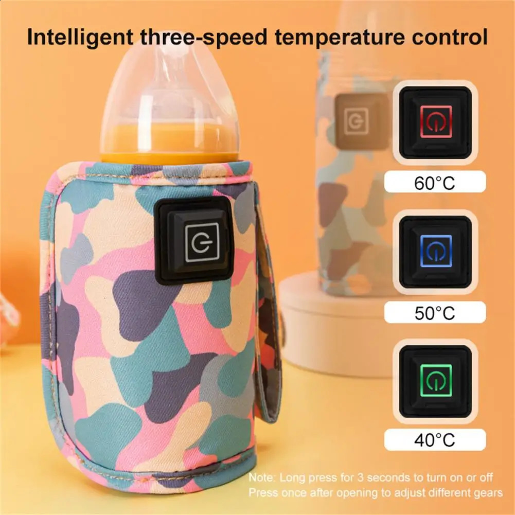 Baby Bottl USB Milk Water Warmer Travel Stroller Insulated Bag Nursing Bottle Heater Safe Kids Supplies for Outdoor Winter 231116