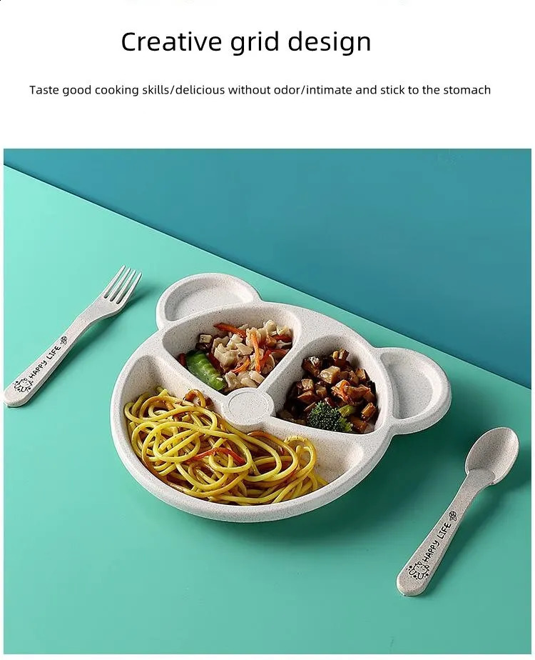 Cups Dishes Utensils 3PCS Toddler Baby Cute Bowl Kids Solid Color Suction Dinnerware Food Dish Sets Container 231116