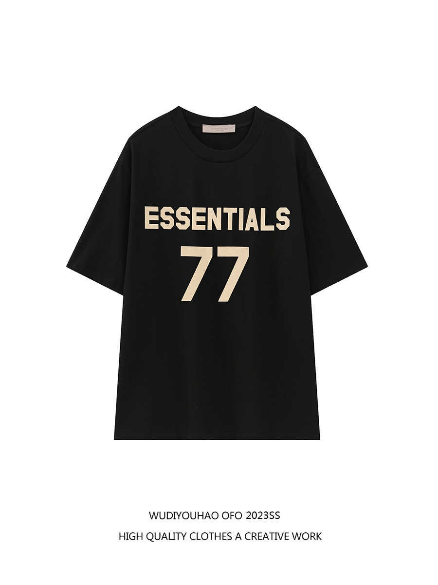 ESS Tees T-Shirts Luxury Designer fashion clothing FEARs OF GOD FOG ESSEN FLOCKED DIGITAL 77 American High Street Short Sleeve T-shirt Men's Women's Summer, Black
ESS Tees T-Shirts Luxury Designer fashion clothing FEARs OF GOD FOG ESSEN FLOCKED DIGITAL 77 American High Street Short Sleeve T-shirt Men's Women's Summer, Black