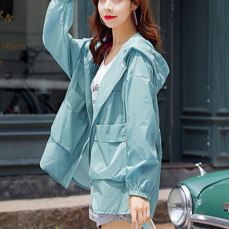 Women's Jackets Sun-Proof Clothing Women's UV Summer Anti-Ultraviolet All-Match Sun Protection Clothing Female Coat Jacket Hooded Top 230417