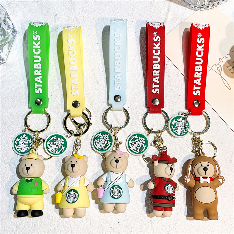 Starbucks Party Favor exquisite bear barista doll keychain milk tea cup key pendant jewelry small gift
Starbucks Party Favor exquisite bear barista doll keychain milk tea cup key pendant jewelry small gift