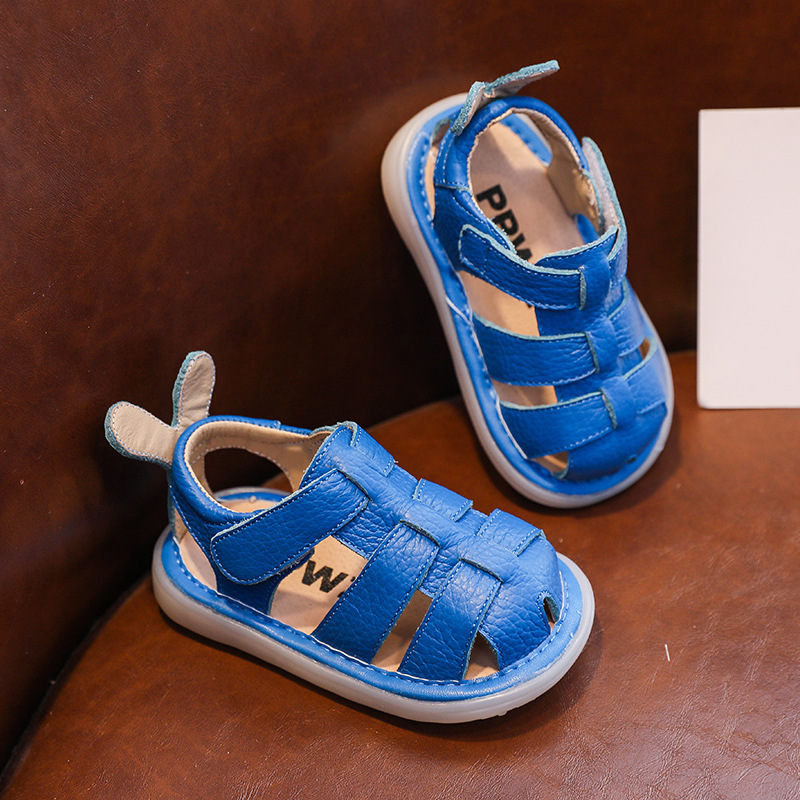 Sandals Baby Sandals Baby Soft Bottom Toddler Shoes 0-1-3 Years Old Summer Girls Breathable Leather Baby Shoes Sandals For Boy 230417
