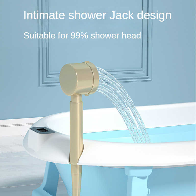 Bathing Tubs Seats Household Foldable Newborn Thickened Large Bath Tub Real-time Temperature Baby Bathtub