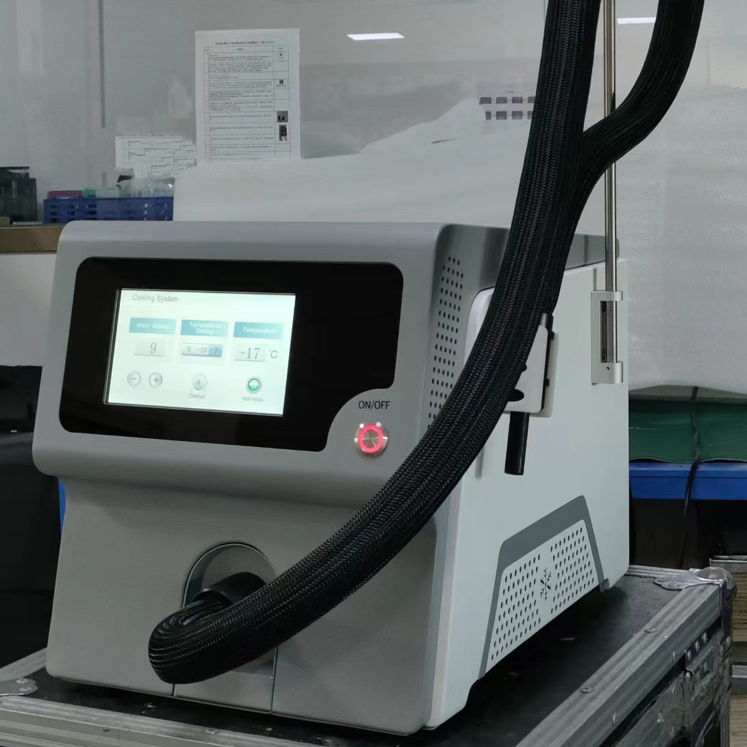 CE Certified Post Laser Skin Injury Recovery Cryo Cold Air Skin Cooling Machine Pain Relief Muscle Relaxation Auxiliary Use with Laser Machine