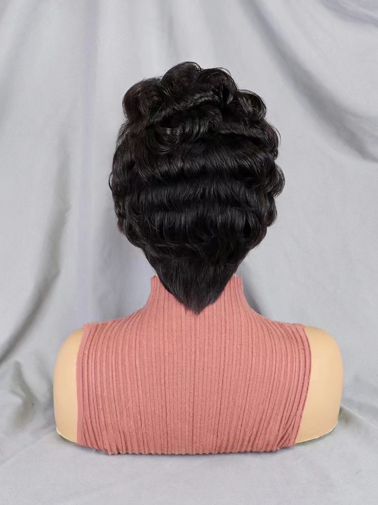 Pixie Cut Human Hair 13X4 Lace Frontal Wigs Glueless Short Bob Wig Pre Plucked With Natural Hairline