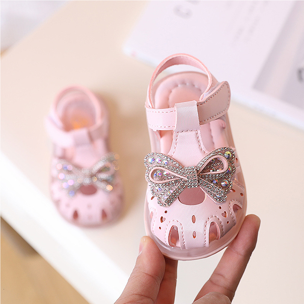 Sandals Summer 0-36m born Baby Girl Shoes Toddler Sandals Baby Girl Shoes 1 Year Kids Sandals Girls Bow Princess Shoes First Walkers 230417