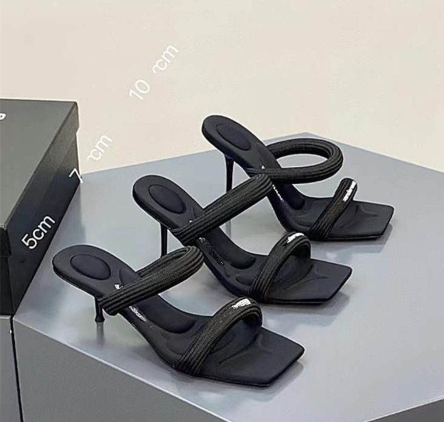 womens desinger sandals Slippers Sandals Cat Heels Holiday Sandals Black High Heel Bottom Stiletto Luxury A Wang Webbing designer shoes heel woman designer sandal, 2 7cm
womens desinger sandals Slippers Sandals Cat Heels Holiday Sandals Black High Heel Bottom Stiletto Luxury A Wang Webbing designer shoes heel woman designer sandal, 2 7cm