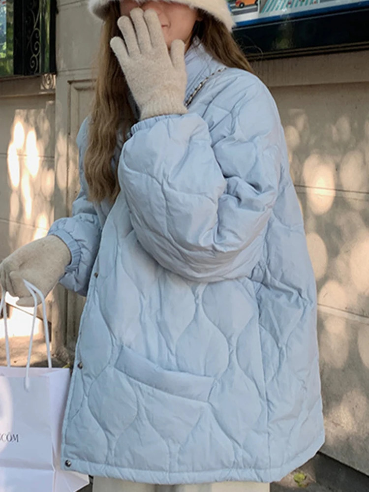 Women's Down Parkas Coat Women Autumn Winter Warm Female Sweet Fashion Cotton Padding Jackets Ladies Casual Loose AllMatch Short Coats 231116