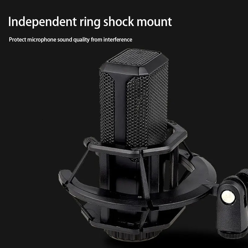 Microphones Karaoke Live Microphone Sound Audio Card Kit Professional Podcast Home Studio Recording Equipment Set for Streaming Laptop PC Co 231117