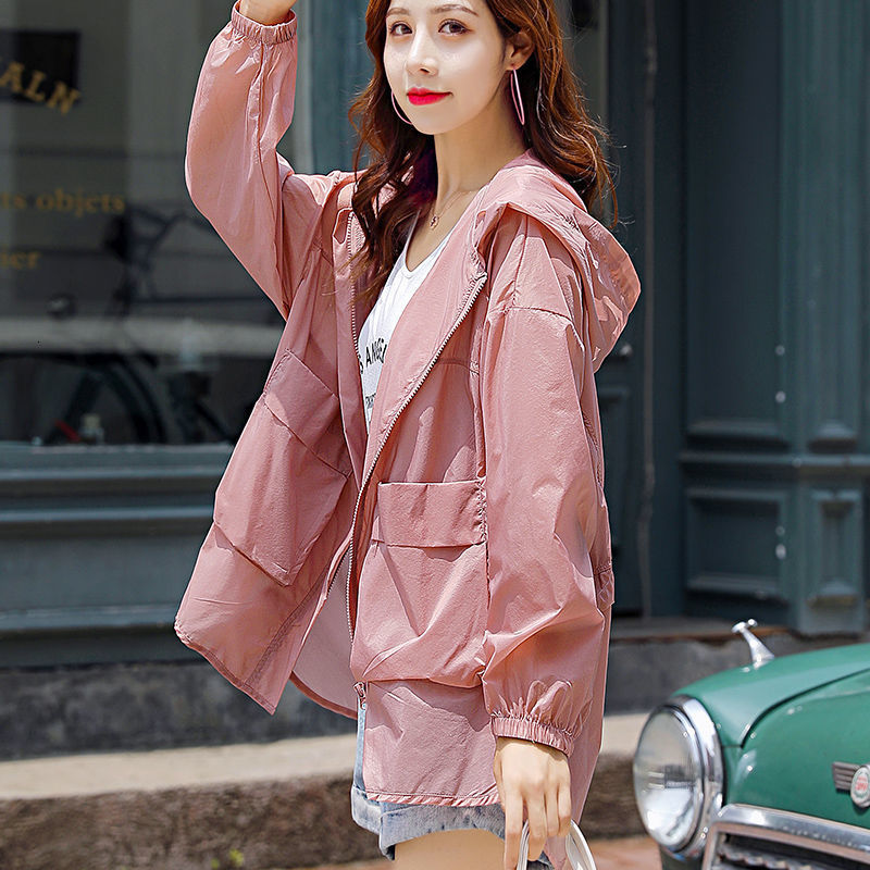 Women's Jackets Sun-Proof Clothing Women's UV Summer Anti-Ultraviolet All-Match Sun Protection Clothing Female Coat Jacket Hooded Top 230417
