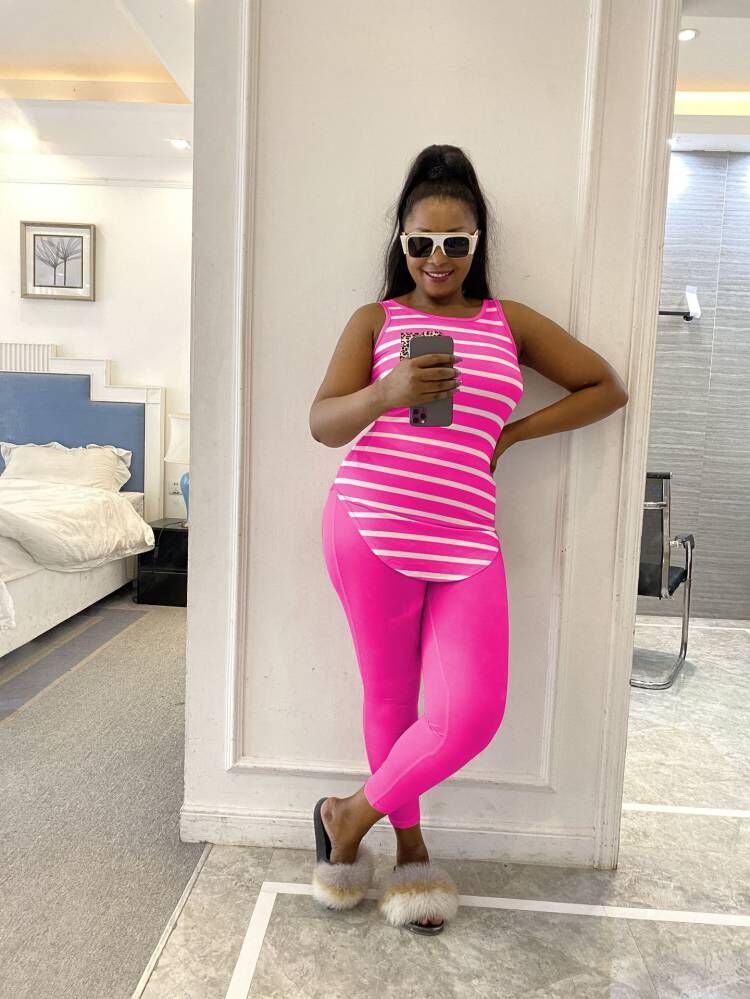2023 Designer Summer Tracksuits Women Two Piece Sets Sleeveless striped top and Pants Plus size 3XL Outfits Casual Jogger Suits Wholesale Clothes 9681
