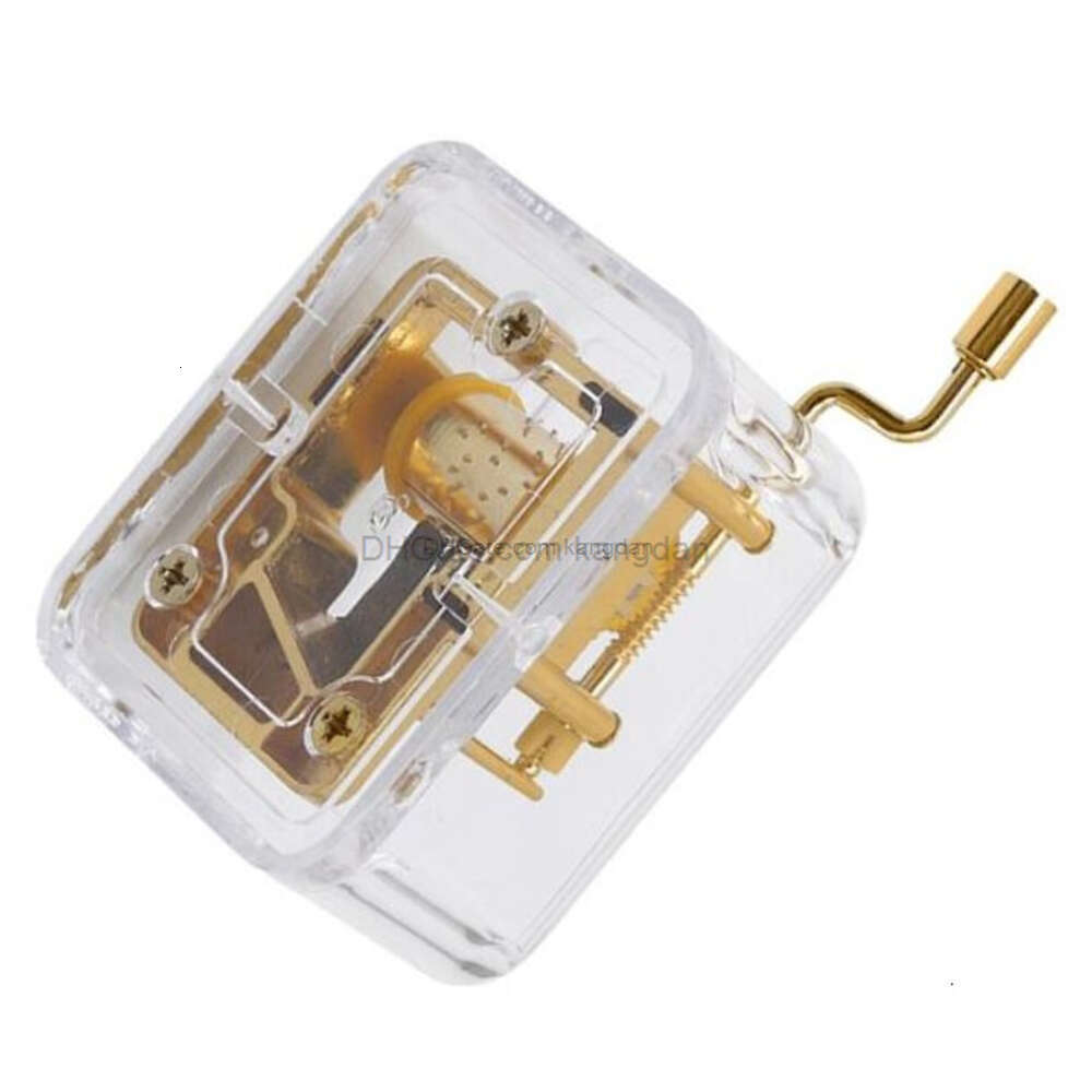 New Arrival Unique Musical Box Acrylic Hand Novelty Items Crank Music Box Golden Movement Melody Castle in the Sky Creative Gift Artware