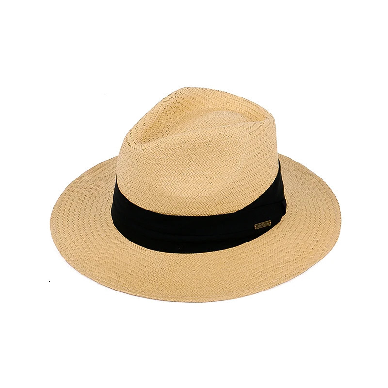 Wide Brim Hats Bucket Sombrero Panama Hombre Summer Sun Protection Straw Hat Five Cent Grass Woven For Men Big Head Size Gentleman 231117