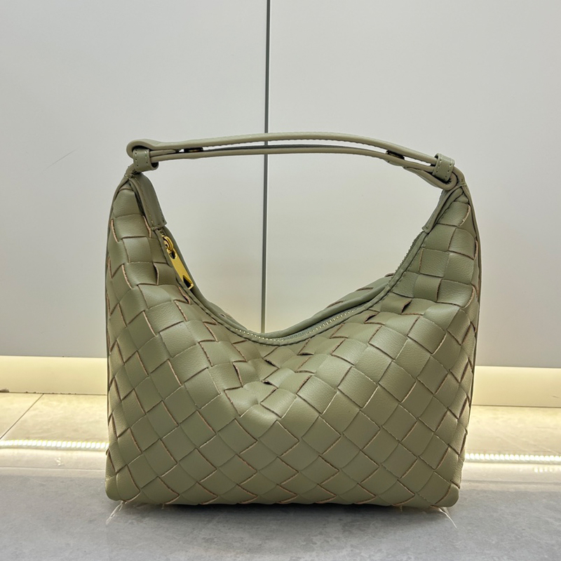 Handbags Lunch Box Tote Genuine Leather Woven Underarm Shoulder Bag Gold Hardware Adjustable Strap Snap Design High Quality Travel Pouch Hobos Purse S