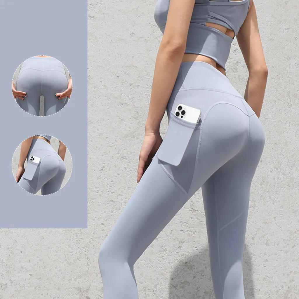 Peach hip slim-fit yoga pants High-waist-hip lift fashion seamless pants naked sense quick dry pants sports fitness running yoga pants