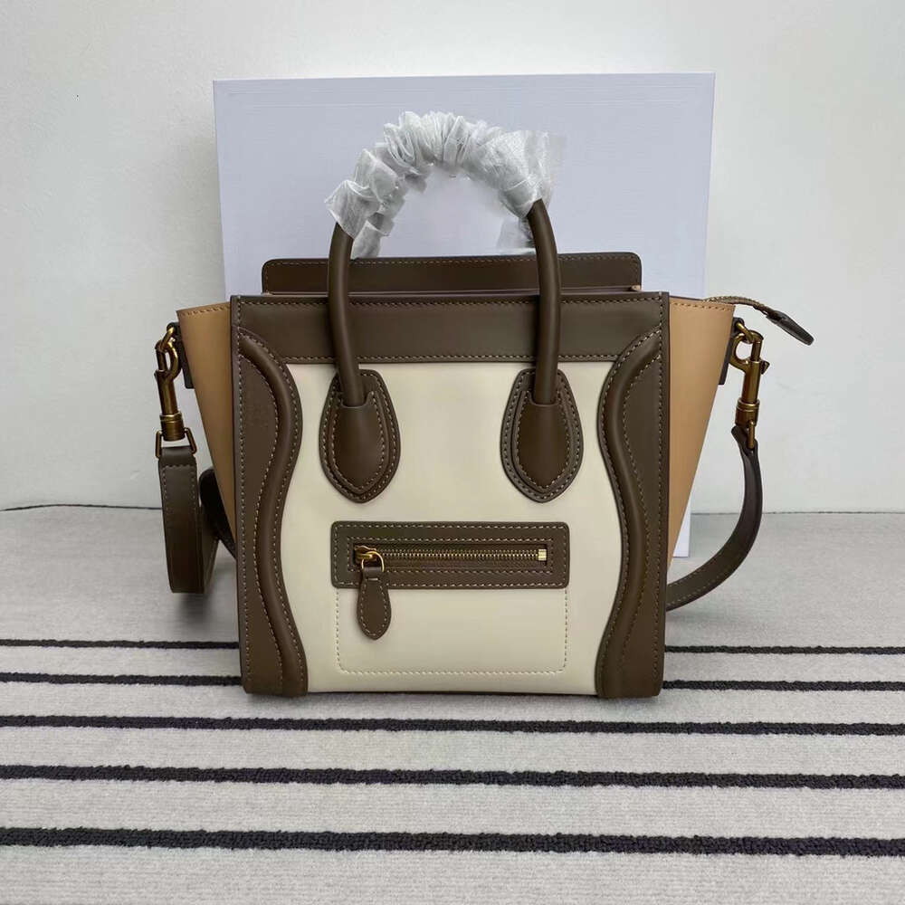 Forever Classic Nano SMILEY Bag In Drummed Natural Calfskin Cosmetic Bags Textile Genuine Leather Cross Body Cases With Long Shoulder Strap Top Handbags Luggage Hot