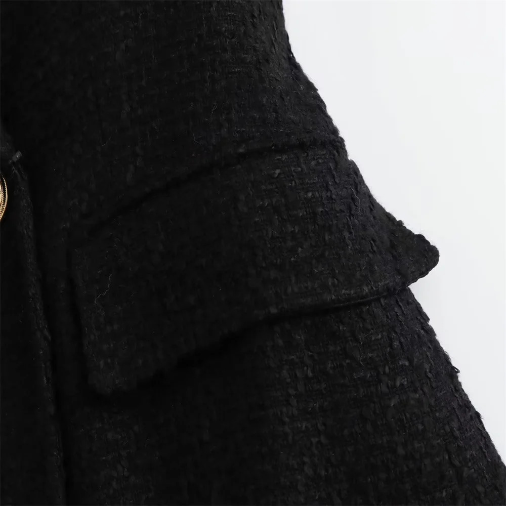 Women s Suits Blazers PB ZA 2023 Autumn Wear Versatile European and American Style Commuting Texture Double breasted Suit Coat 7609820 231117